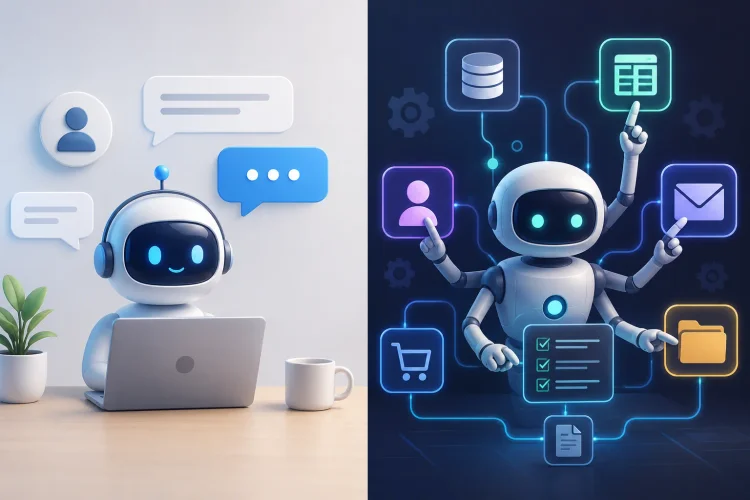 Agenci AI vs chatboty — czym się różnią i co wybrać do firmy?